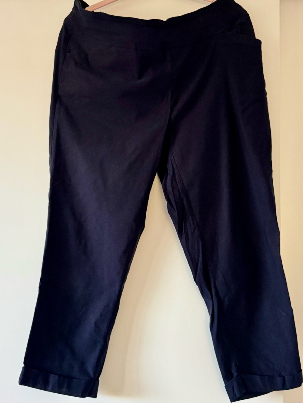 Tribal Women Navy Cropped Stretch Capris